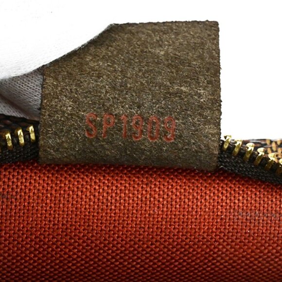 LOUIS VUITTON Trousse Makeup Hand Bag Damier Ebene Leather Brown - Picture 14 of 14